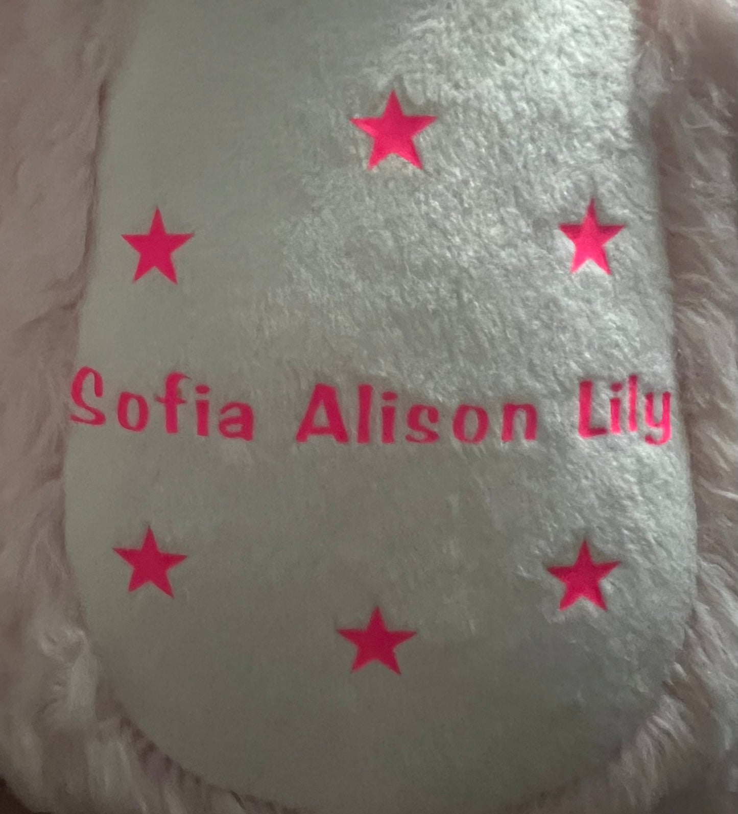 Personalised Pink Plush Rabbit