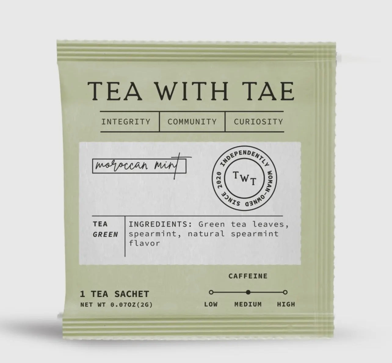Moroccan Mint Green Tea - Individually
Wrapped Tea Bags