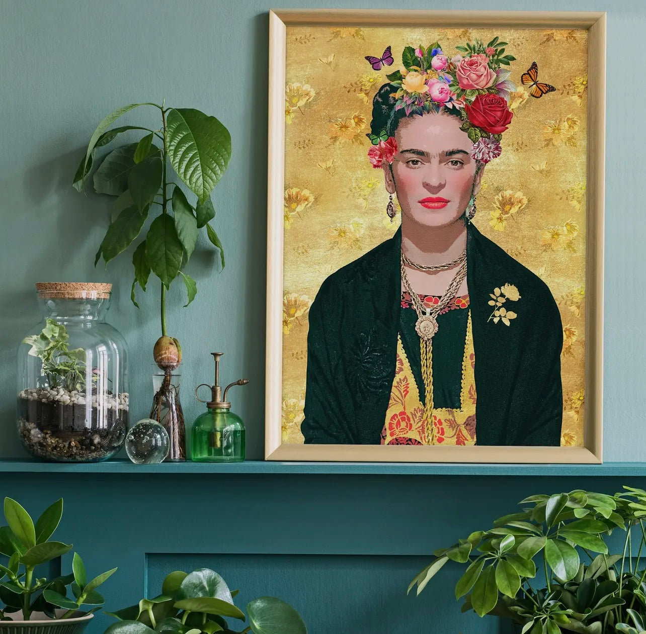 Frida Kahlo Gold Print