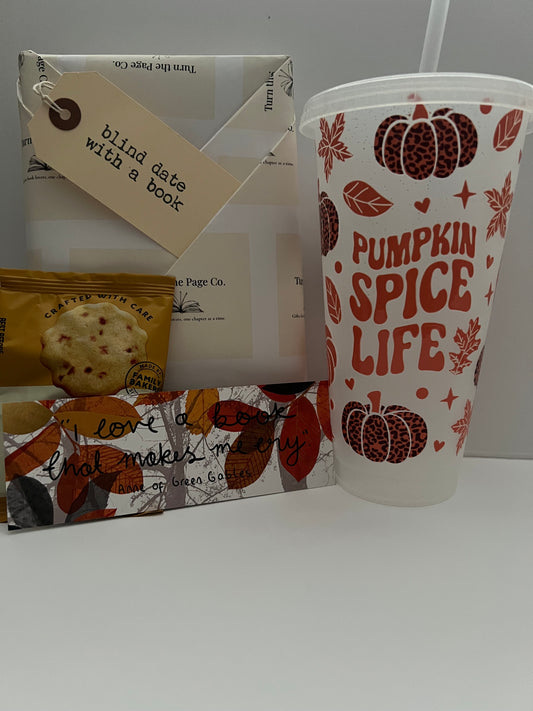 Blind Date With A Book - with Pumpkin Spice Life 24oz Cup.