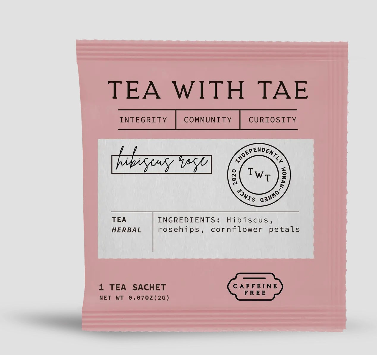 Hibiscus Rose Herbal Tea - Individually
Wrapped Tea Bags