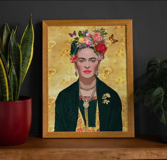 Frida Kahlo Gold Print
