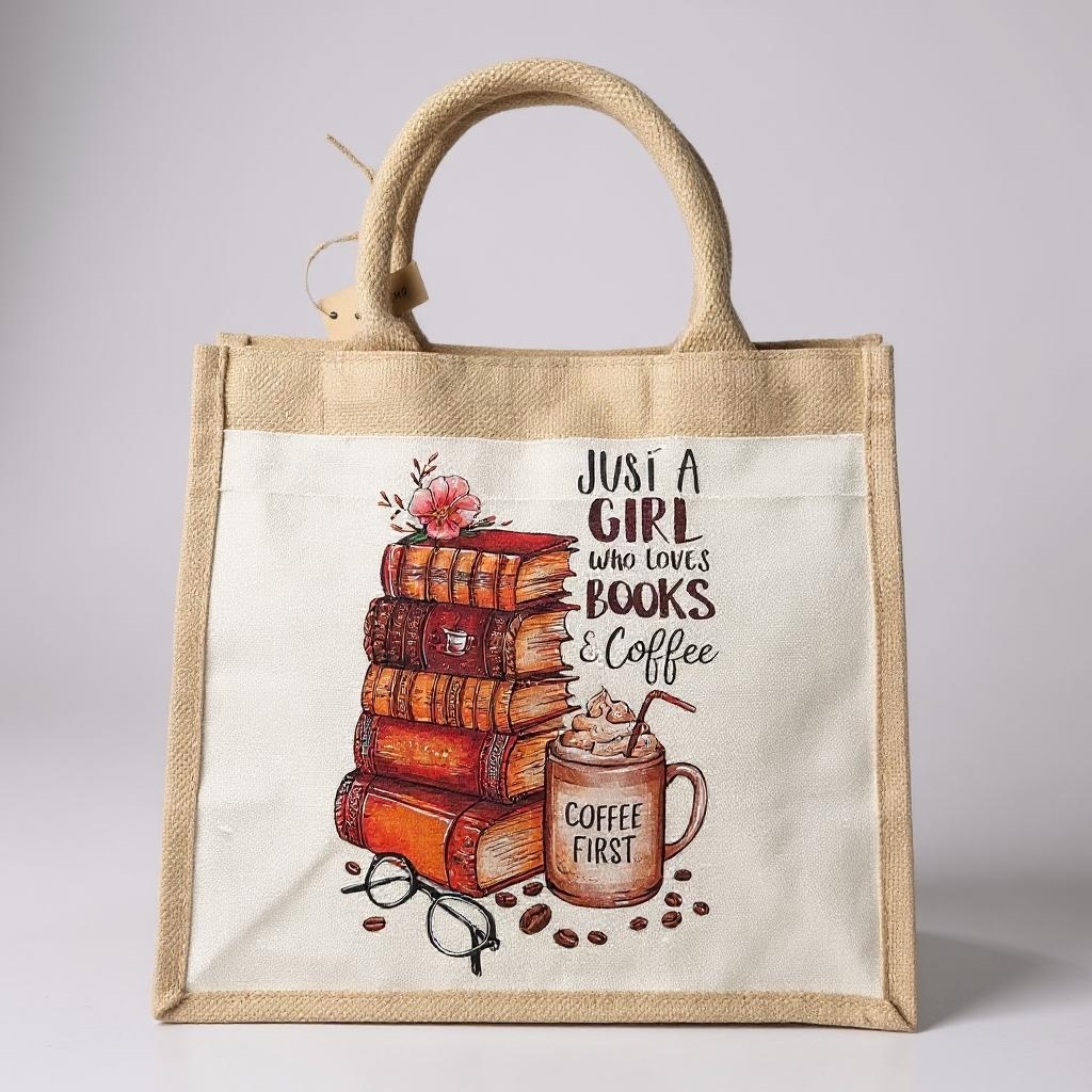 Tote Bag - Just A Girl Who loves Books & Coffee