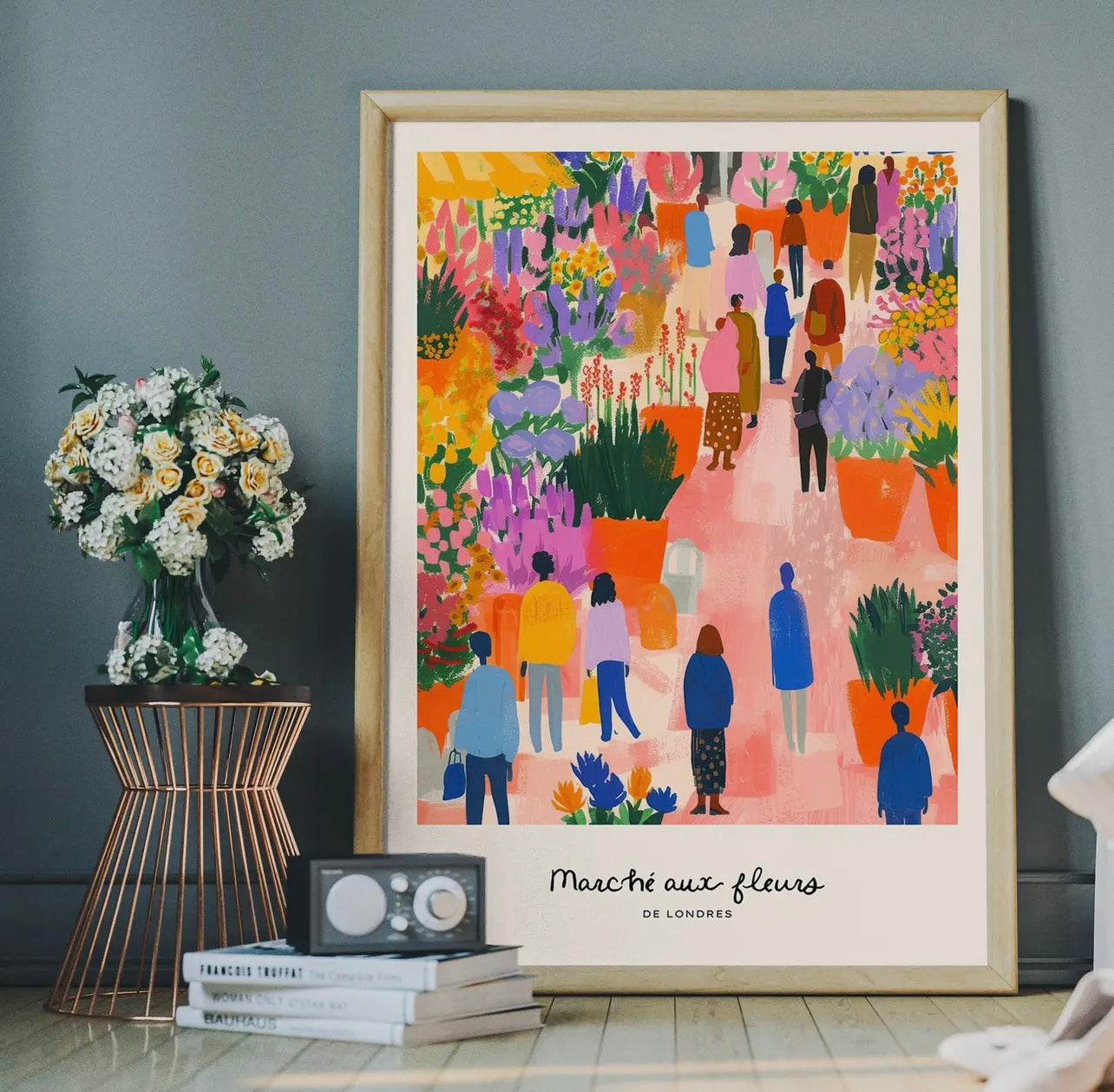 Flower Market of London Abstract
Painting Print