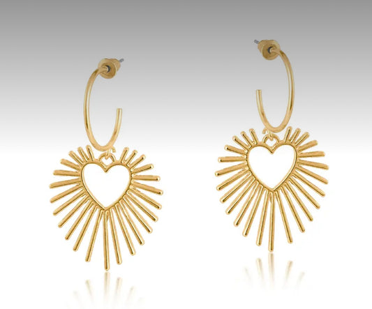 Selena Sunburst Hoop Earrings