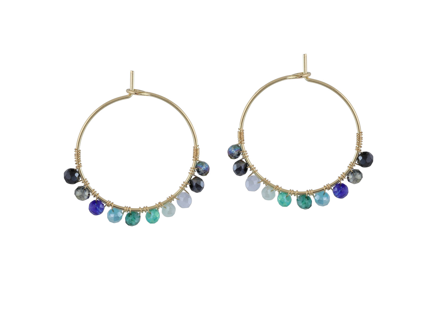 CRESSIDA BEADED HOOP EARRINGS: NEON