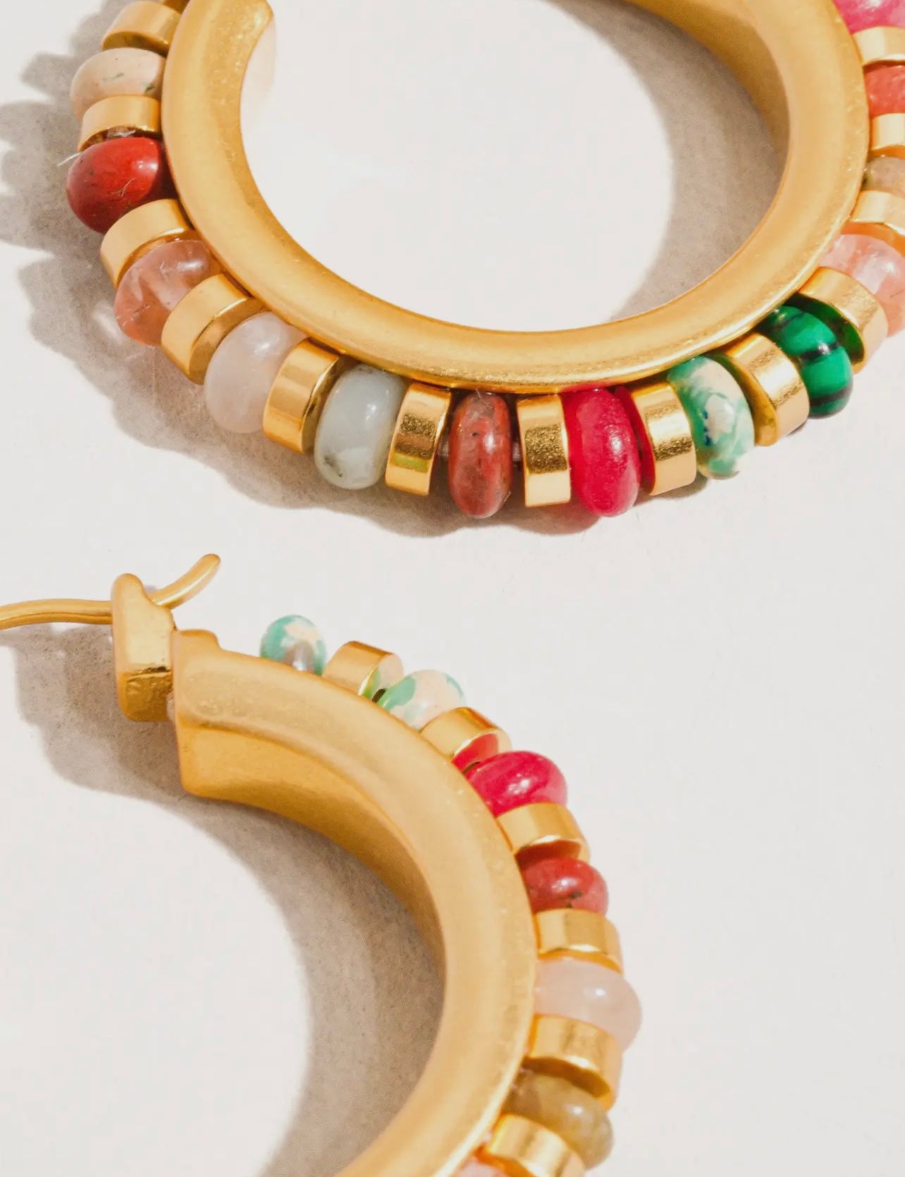 Capri 18K Gold Color Beaded Resort
Hoop Earring