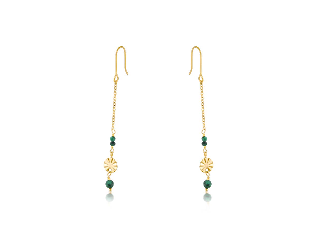 PAMELA STAINLESS STEEL EARRINGS: BLUE