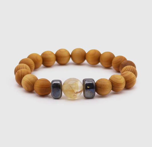 Cedarwood Solar Plexus Chakra Bangle