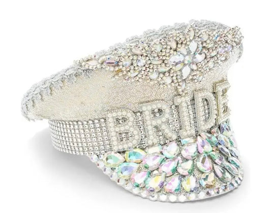 Rhinestone Bride Peaked Hat
