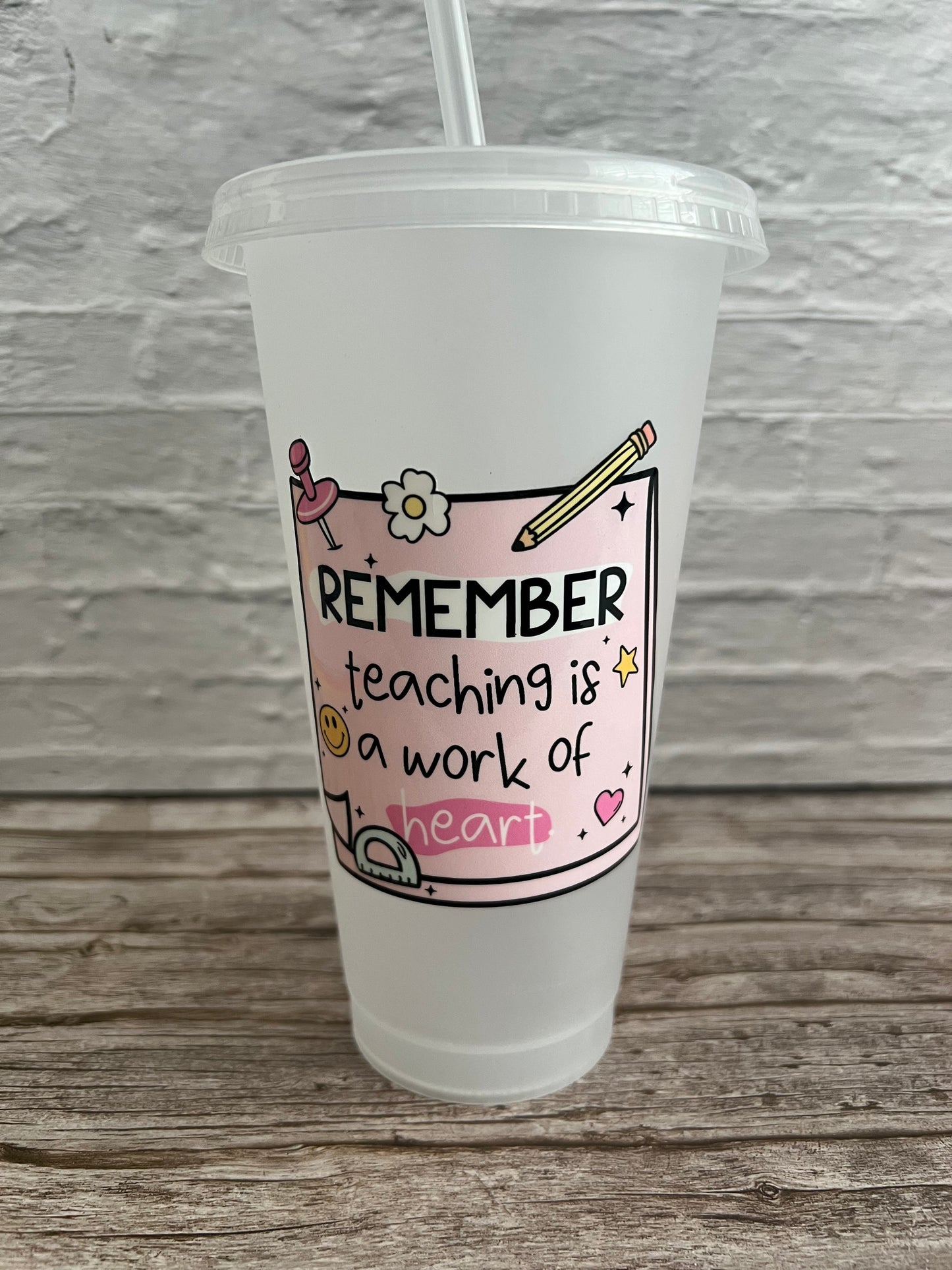 Teaching is a Work of Heart (24oz Cold Cup)