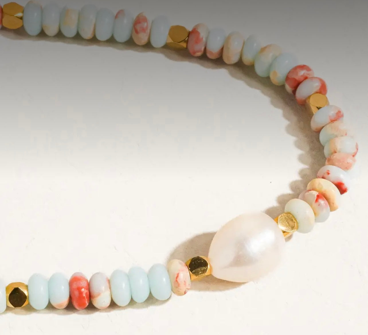 Swank Non-Tarnish Boho Beaded
Pearl Necklace