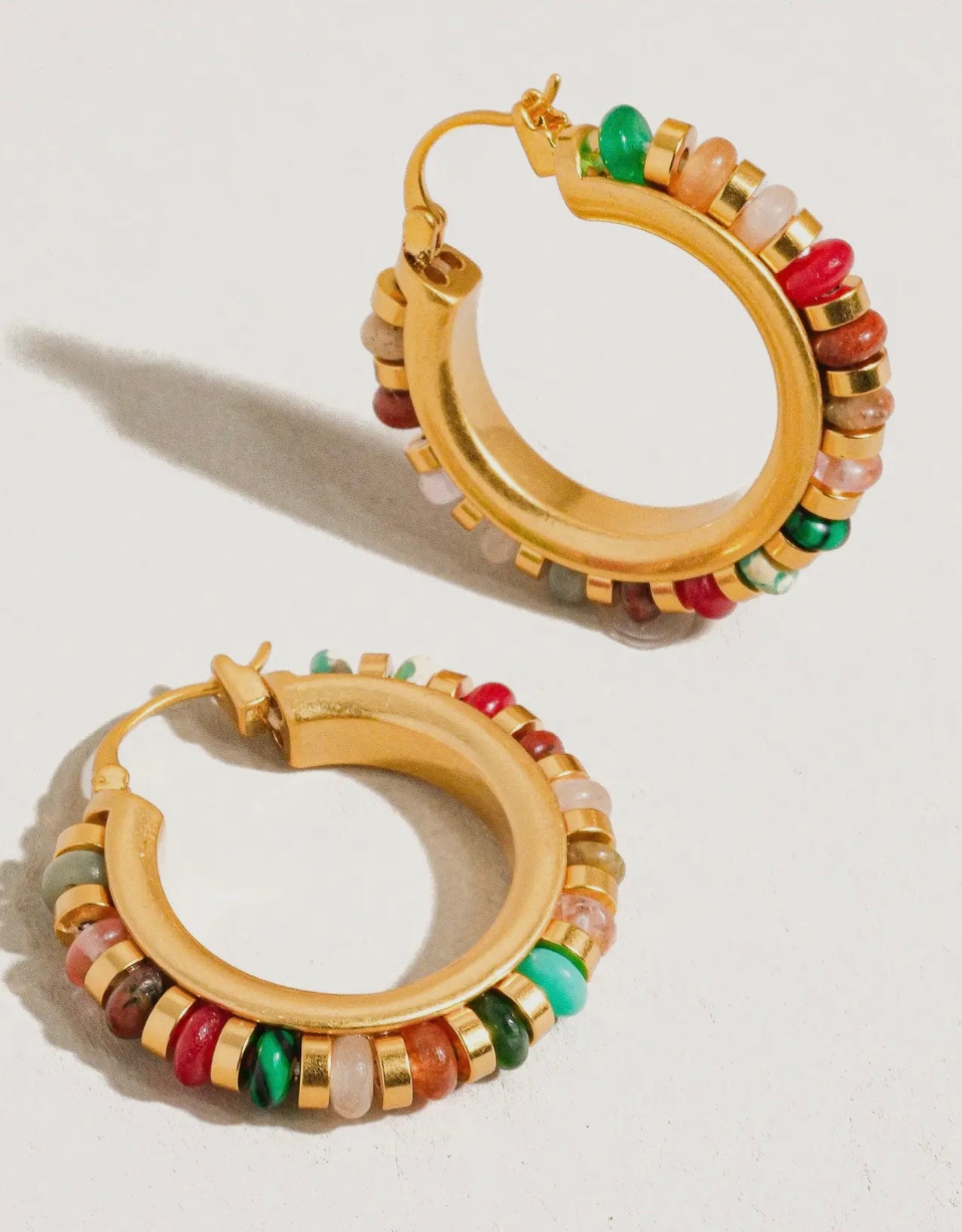 Capri 18K Gold Color Beaded Resort
Hoop Earring