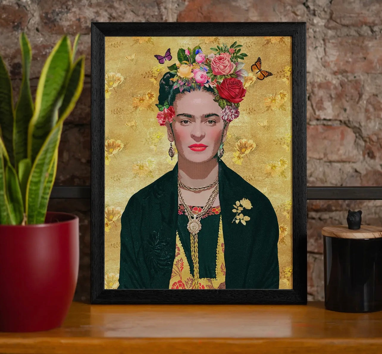 Frida Kahlo Gold Print