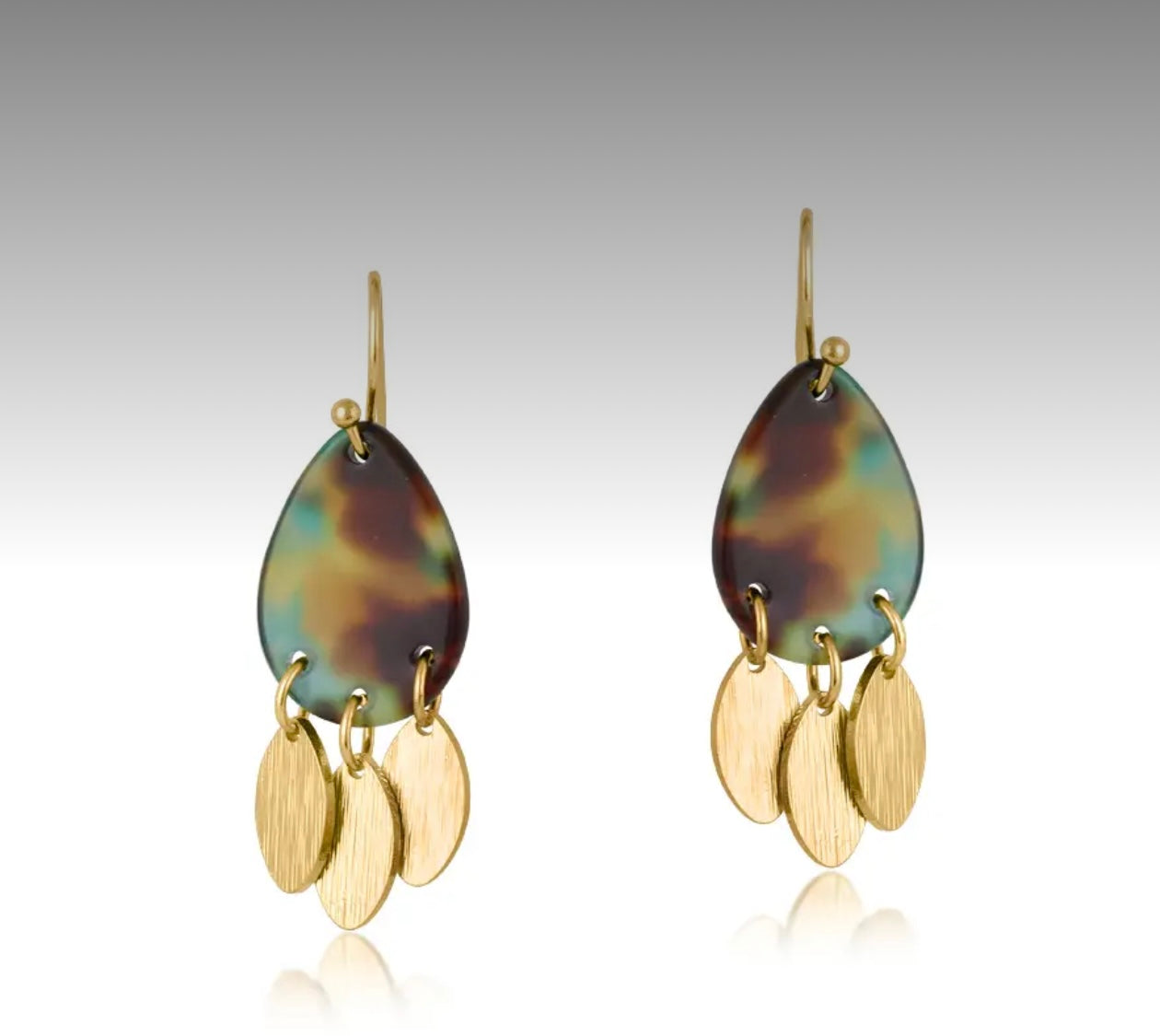 Sophia Metal & Resin Dangle Earrings