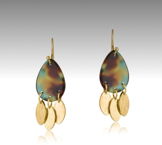 Sophia Metal & Resin Dangle Earrings