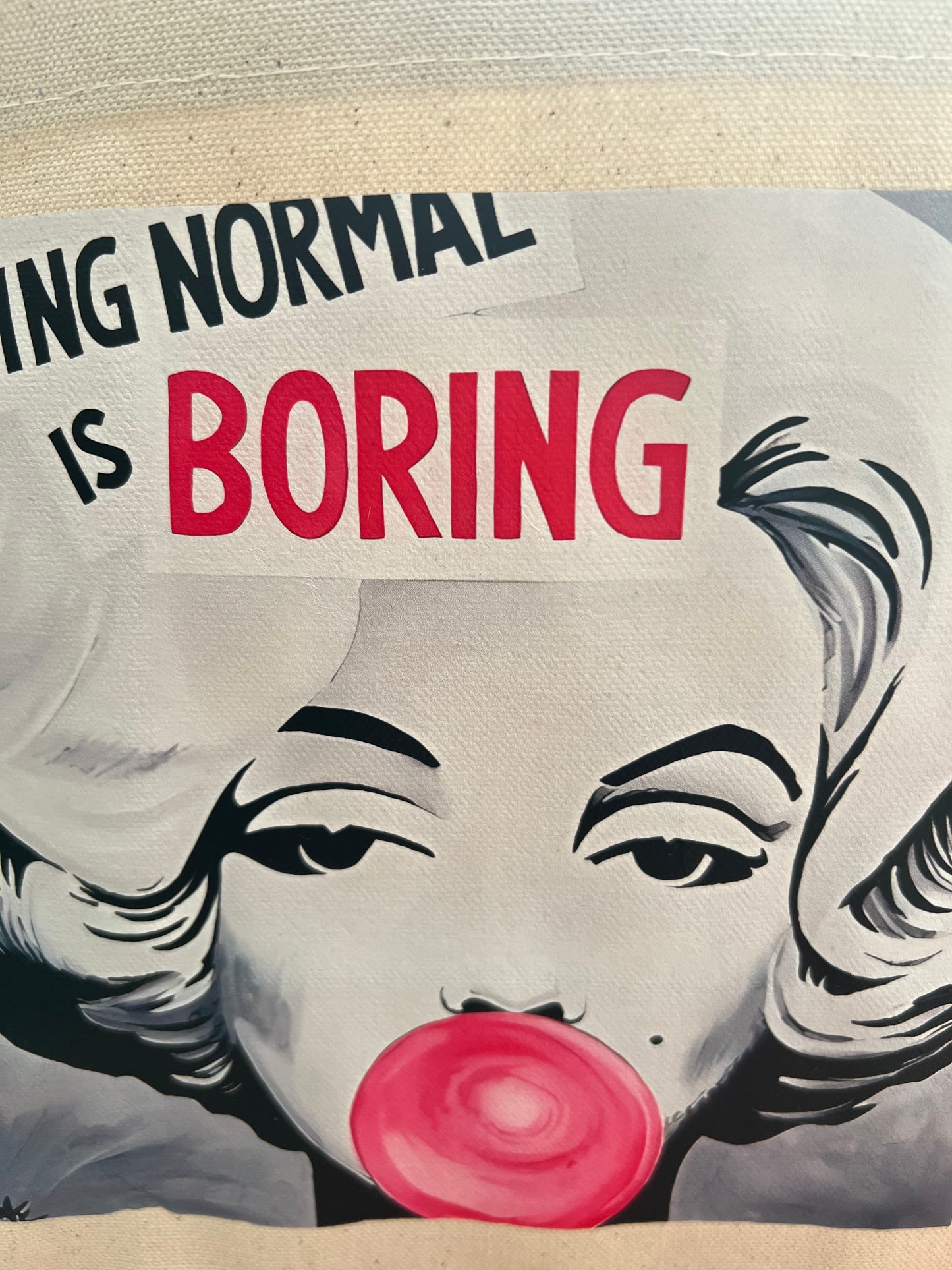 Marilyn Monroe ‘Being Normal is Boring’ Hessian Tote bag