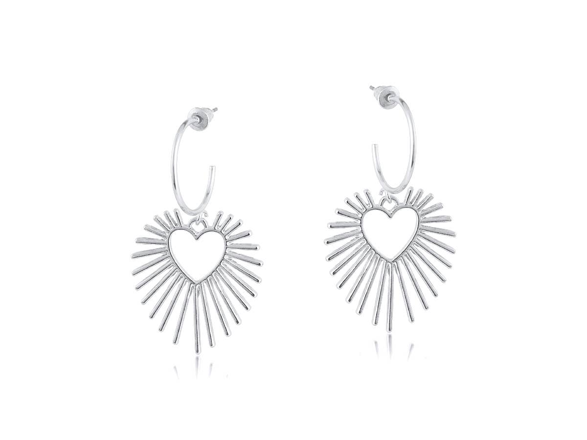 Selena Sunburst Hoop Earrings: GOLD