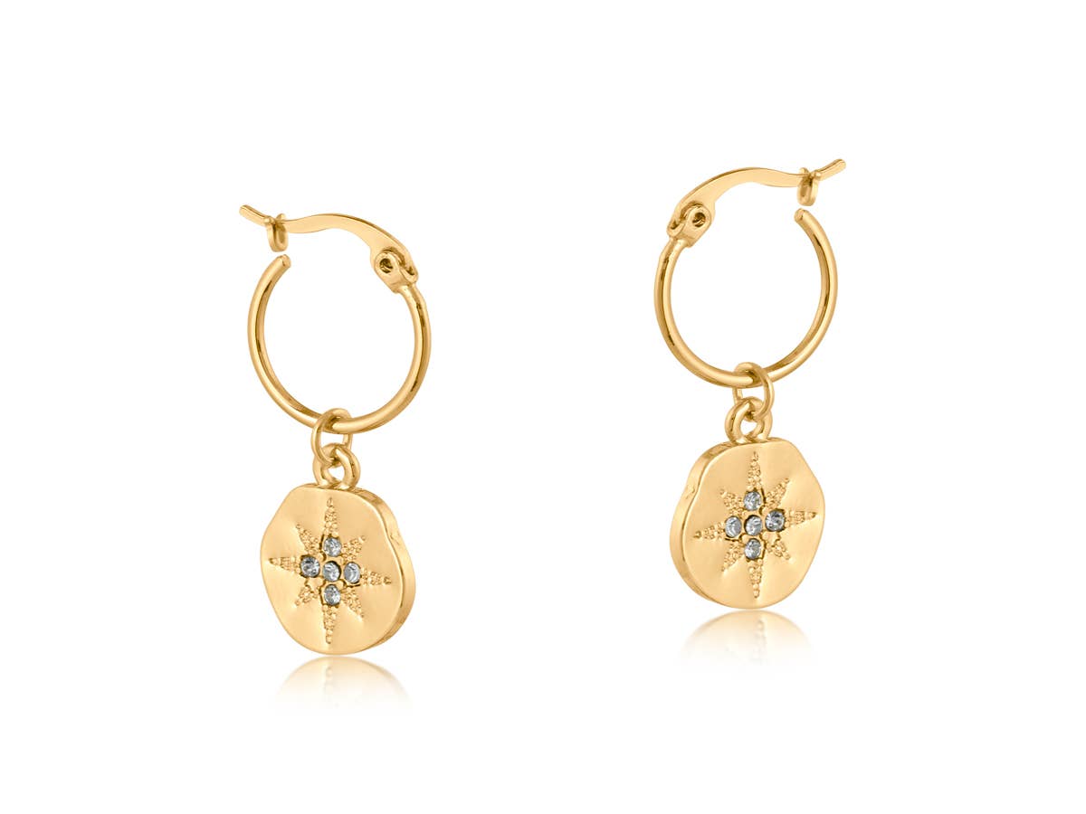 Celena Encrusted Stars Earrings: SILVER