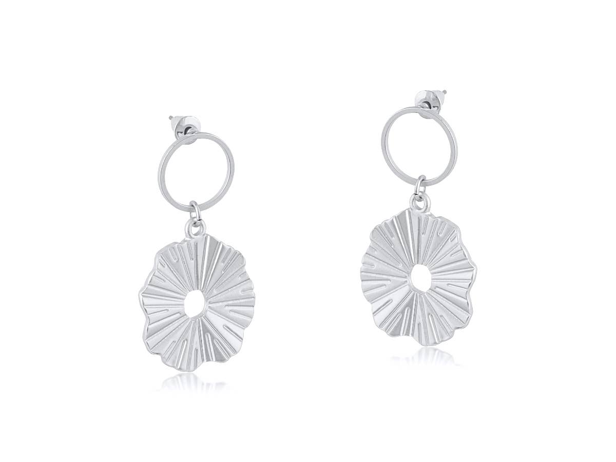Julia Ginko Leaf Drop Earrings: GOLD