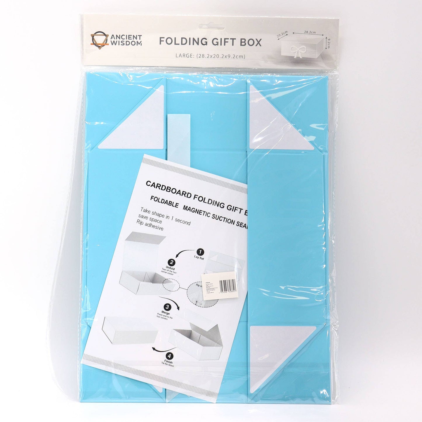 Flat Pack Gift Box -  (28.2x20.2x9.2cm) - Baby Blue