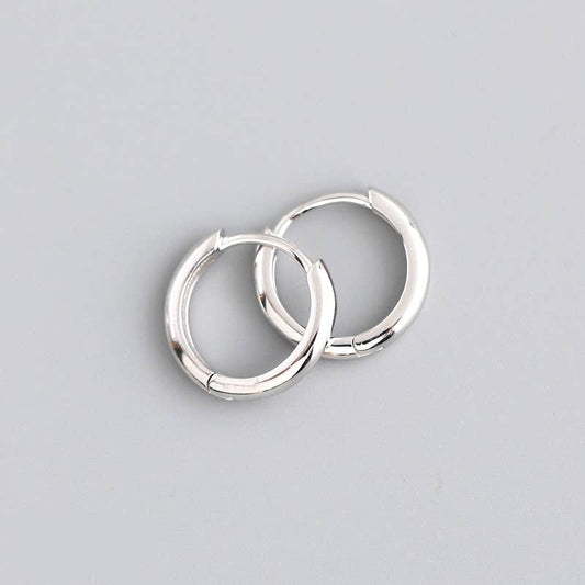 14mm Simple Hoop in Sterling Silver