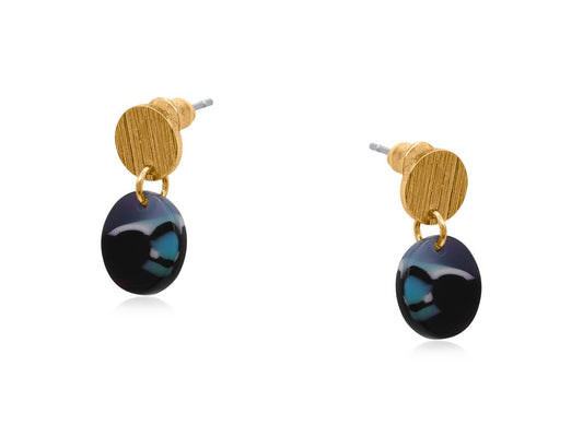Talamanca Petite Resin Earrings: BLUE/LILAC