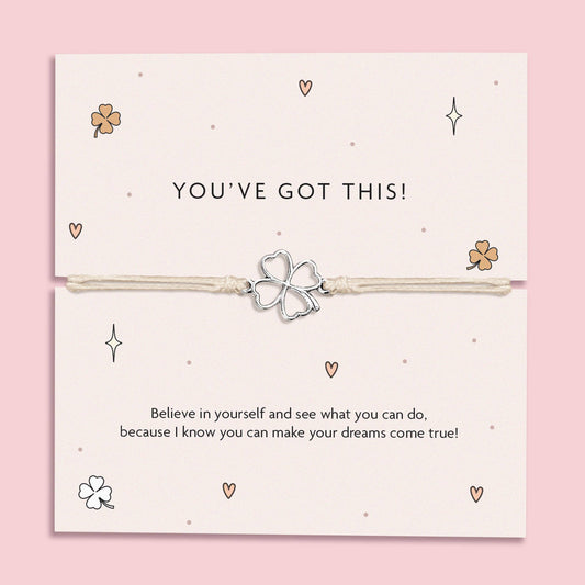 You've Got This Bracelet - Four-Leaf Clover Charm Bracelet
