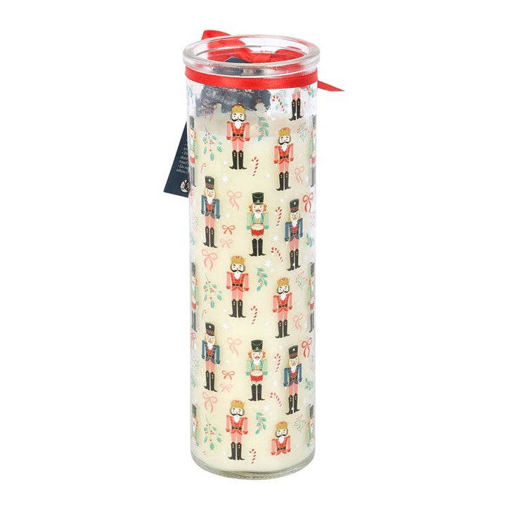 Nutcracker Print Festive Spice Christmas Tube Candle