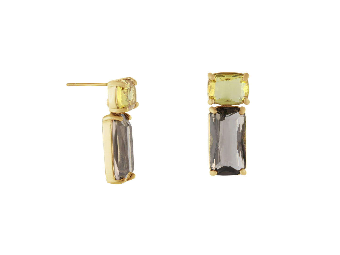 Kim Allure Stone Cut Luxe Earrings: Crystal Blue