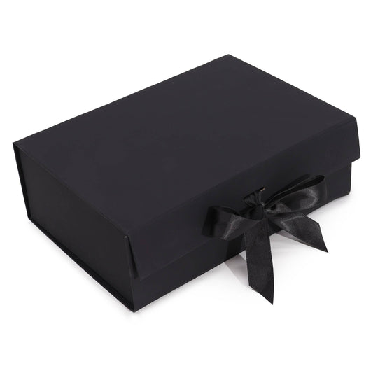 Flat Pack Gift Box -  (28.2x20.2x9.2cm) - Black