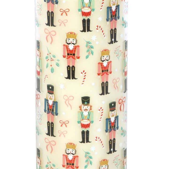 Nutcracker Print Festive Spice Christmas Tube Candle