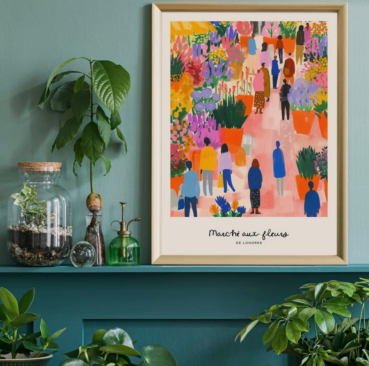 Flower Market of London Abstract
Painting Print