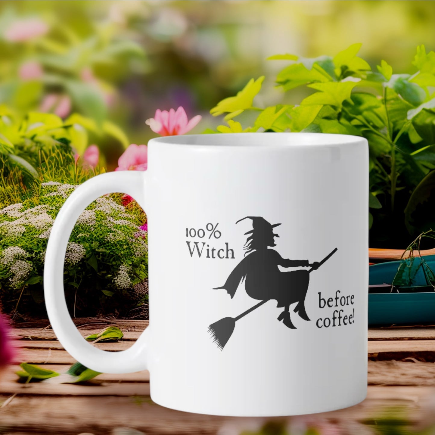 100% witch before coffee mug