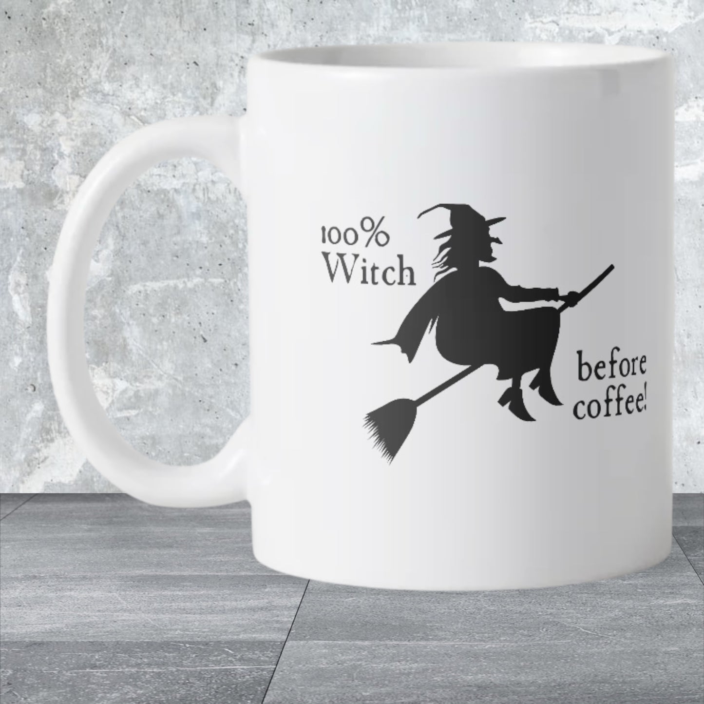 100% witch before coffee mug