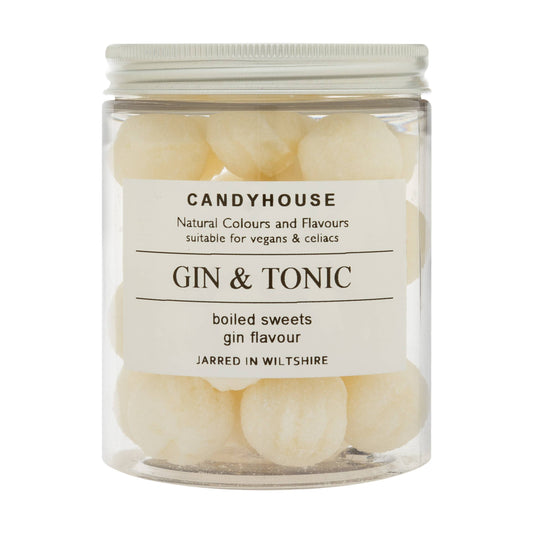 Gin & Tonic Hard Boiled Sweets in Jam Jar: Jam Jar / White Label