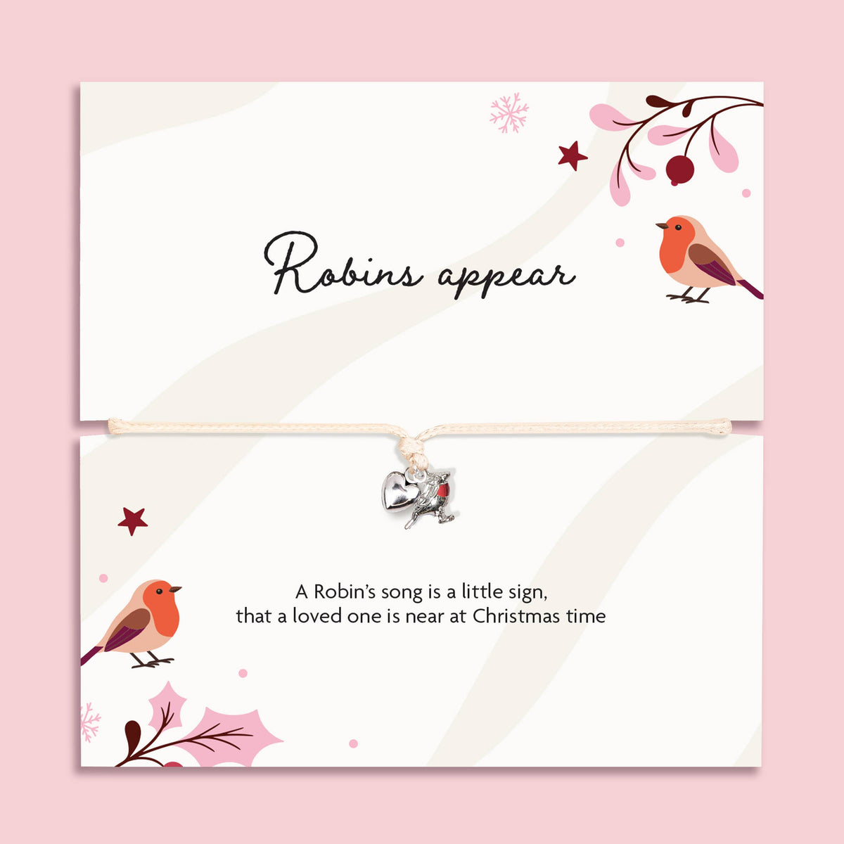 Robin Memorial Christmas Bracelet | Robins Appear Gift