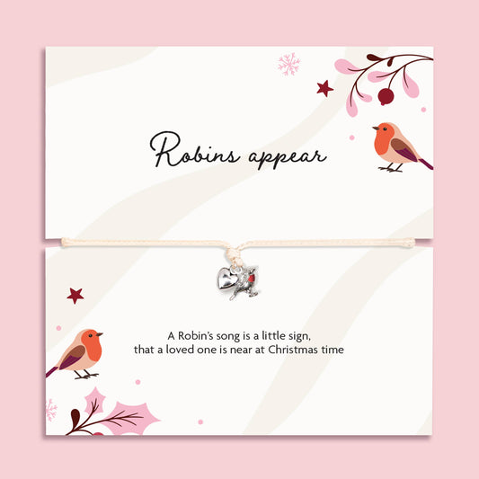 Robin Memorial Christmas Bracelet | Robins Appear Gift