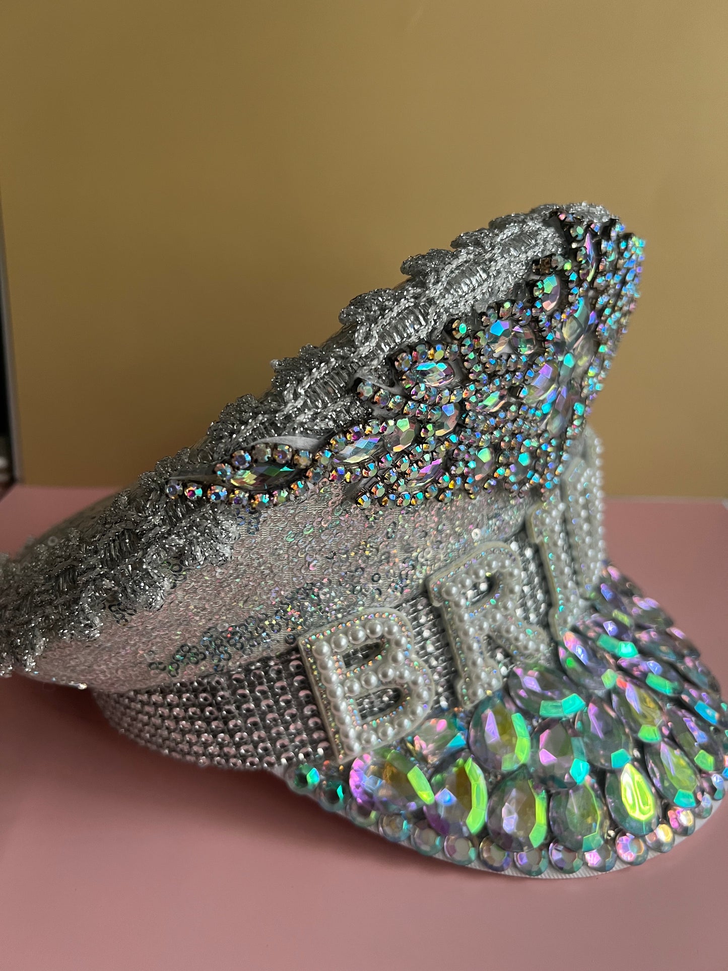 Rhinestone Bride Peaked Hat