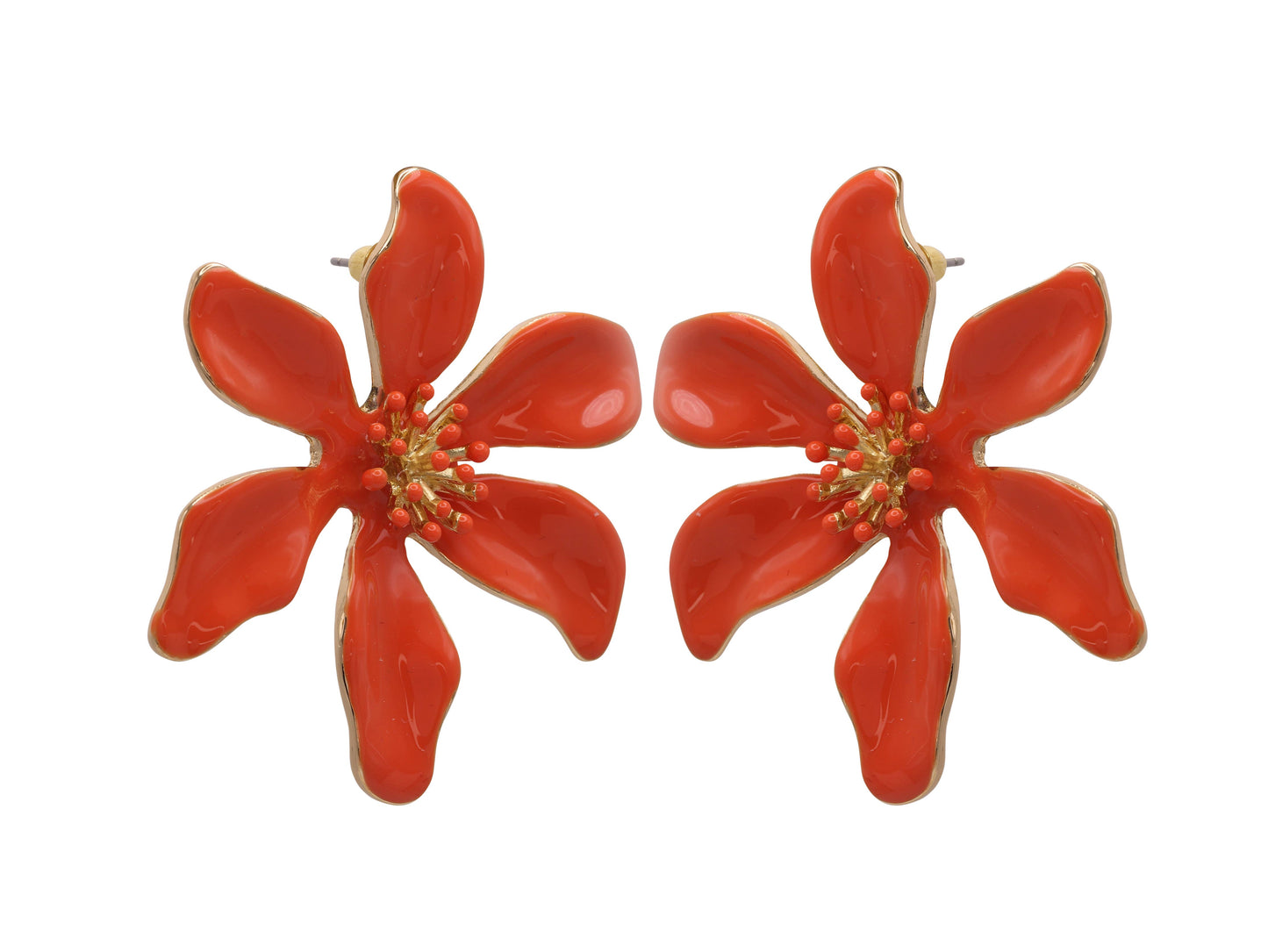 LOUISE FLOWER  EARRINGS: BLUE