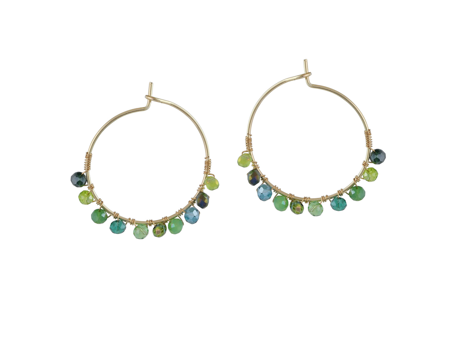 CRESSIDA BEADED HOOP EARRINGS: NEON