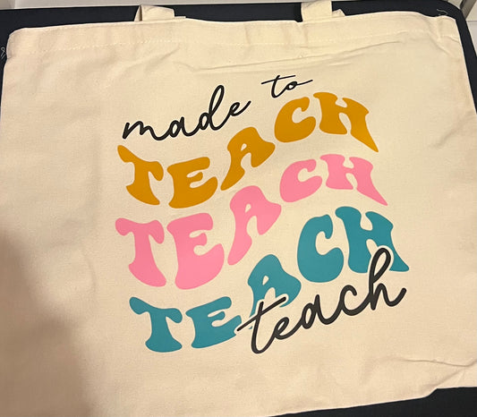 Made to Teach Canvas Tote Bag