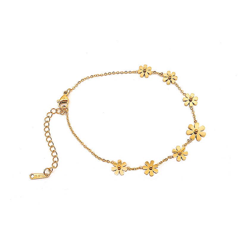 Daisy Chain Bracelet in Gold