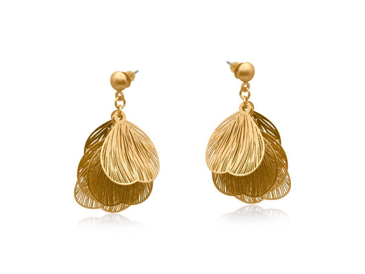 Livia Petal Earrings: Gold
