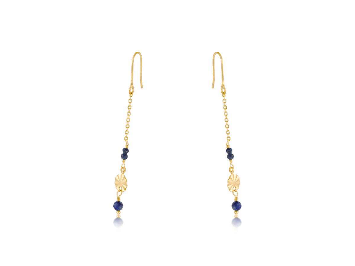 PAMELA STAINLESS STEEL EARRINGS: BLUE
