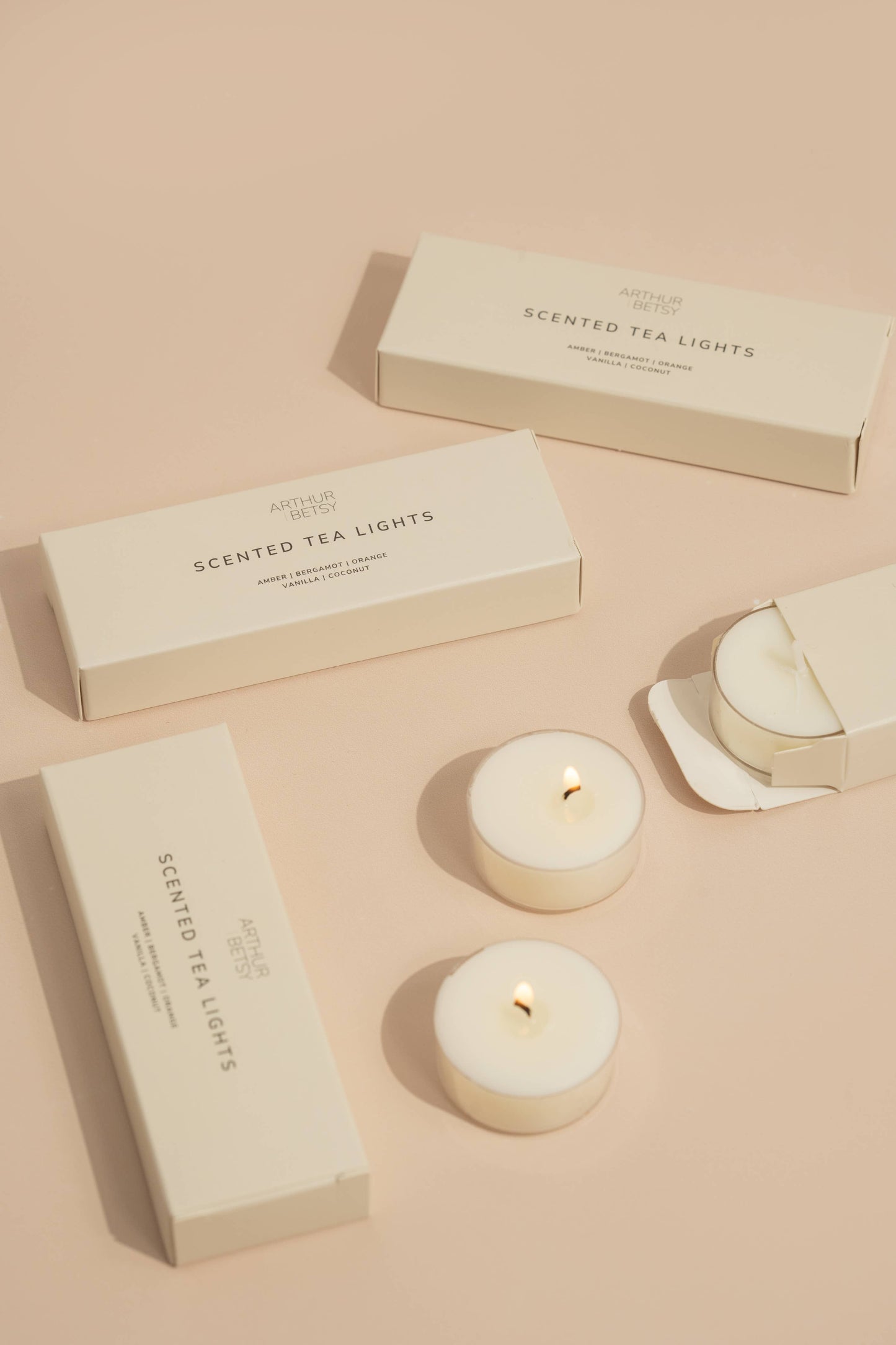 3 pack of scented tea lights, tea light set, small gifts