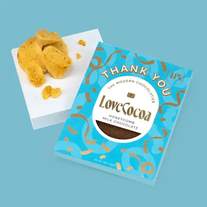 'Thank You' Honeycomb Milk Choc Bar
