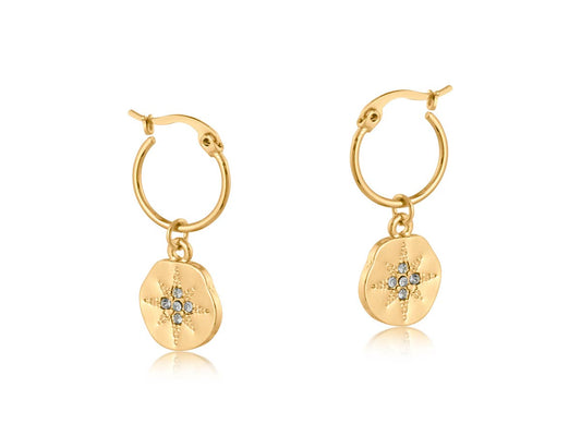 Celena Encrusted Stars Earrings: GOLD