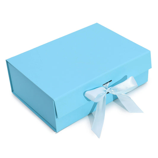 Flat Pack Gift Box -  (28.2x20.2x9.2cm) - Baby Blue