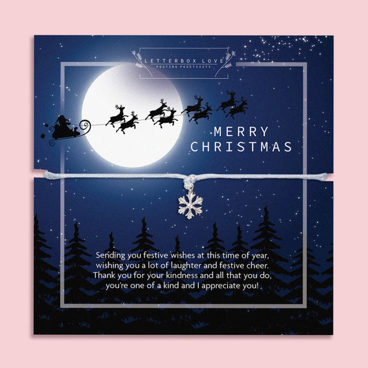 Merry Christmas Snowflake Bracelet